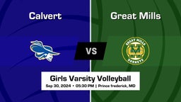 Great Mills vs Calvert Girls Varsity Volleyball Game Recap