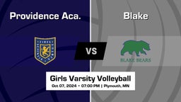 Blake vs Providence Aca. Girls Varsity Volleyball Game Recap