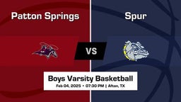 Spur vs Patton Springs Boys Varsity Basketball Game Recap