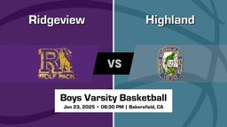 Ridgeview Boys Varsity Basketball Team Highlight