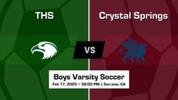 Crystal Springs vs THS Boys Varsity Soccer Game Recap