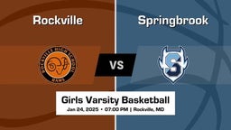 Springbrook vs Rockville Girls Varsity Basketball Game Recap