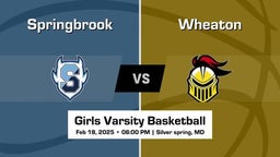 Wheaton vs Springbrook Girls Varsity Basketball Game Recap