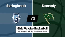 Springbrook Girls Varsity Basketball Team Highlight