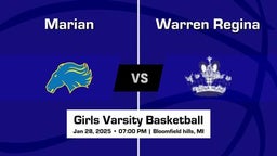 Warren Regina vs Marian Girls Varsity Basketball Game Recap