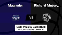 Richard Mntgry. vs Magruder Girls Varsity Basketball Game Recap
