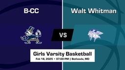 Walt Whitman vs B-CC Girls Varsity Basketball Game Recap