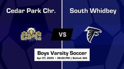 South Whidbey vs Cedar Park Chr. Boys Varsity Soccer Game Recap