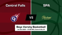 SPA vs Central Falls Boys Varsity Basketball Game Recap
