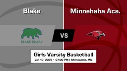 Minnehaha Aca. vs Blake Girls Varsity Basketball Game Recap