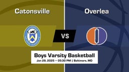 Overlea vs Catonsville Boys Varsity Basketball Game Recap