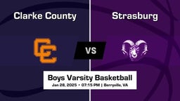 Varsity Boys Basketball | Strasburg High School vs. Clarke County High School