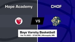 CHOF vs Hope Academy Boys Varsity Basketball Game Recap
