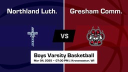 Gresham Comm. vs Northland Luth. Boys Varsity Basketball Game Recap