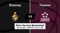 Towson vs Dulaney Girls Varsity Basketball Game Recap