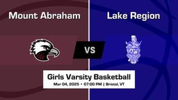 Mount Abraham Girls Varsity Basketball Team Highlight