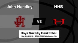 HHS vs John Handley Boys Varsity Basketball Game Recap