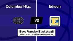 Edison vs Columbia Hts. Boys Varsity Basketball Game Recap
