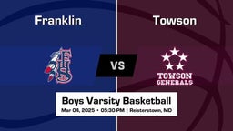 Towson vs Franklin Boys Varsity Basketball Game Recap