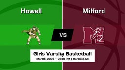 Milford vs Howell Girls Varsity Basketball Game Recap