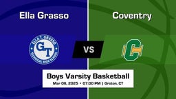 Coventry vs Ella Grasso Boys Varsity Basketball Game Recap