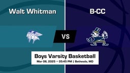 B-CC vs Walt Whitman Boys Varsity Basketball Game Recap