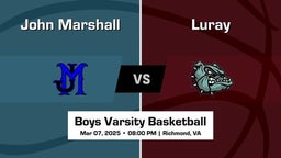 Luray vs John Marshall Boys Varsity Basketball Game Recap