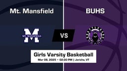 BUHS vs Mt. Mansfield Girls Varsity Basketball Game Recap