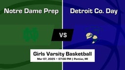 Detroit Co. Day Girls Varsity Basketball Team Highlight