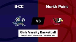 North Point vs B-CC Girls Varsity Basketball Game Recap