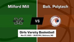 Balt. Polytech Girls Varsity Basketball Team Highlight