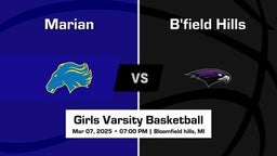 Marian Girls Varsity Basketball Team Highlight