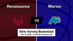 Marian vs Renaissance Girls Varsity Basketball Game Recap