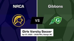 Gibbons vs NRCA Girls Varsity Soccer Game Recap