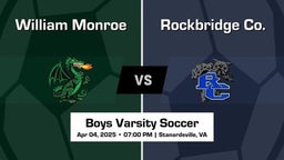 Rockbridge Co. vs William Monroe Boys Varsity Soccer Game Recap