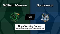 Spotswood vs William Monroe Boys Varsity Soccer Game Recap