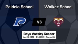 Walker School vs Paideia School Boys Varsity Soccer Game Recap