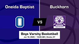 Buckhorn vs Oneida Baptist Boys Varsity Basketball Game Recap