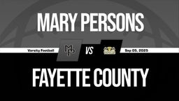 09/5 Highlights vs Mary Persons
