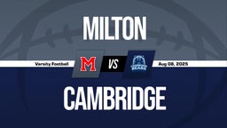 Milton vs Cambridge Boys Varsity Football Game Recap