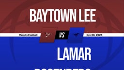 10/30 Highlights vs Baytown Lee