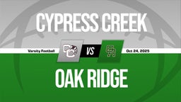 10/24 Highlights vs Cypress Creek