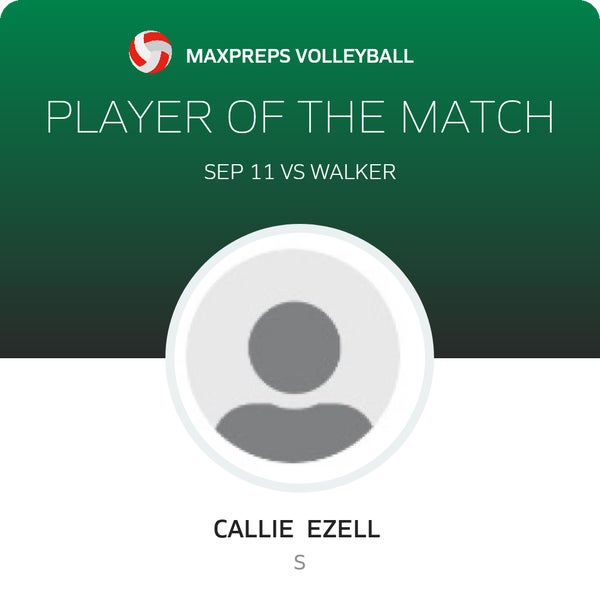 #6 Callie Ezell Player of the Game badge