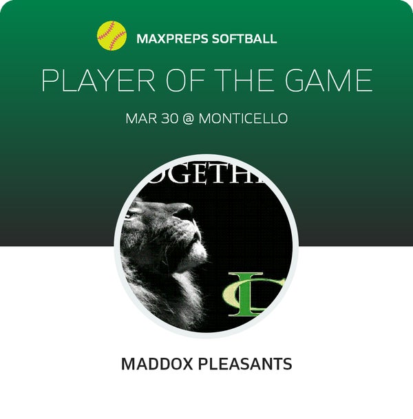 #5 Maddox Pleasants Player of the Game badge
