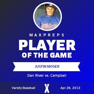 #7 Justin Moser Player of the Game badge