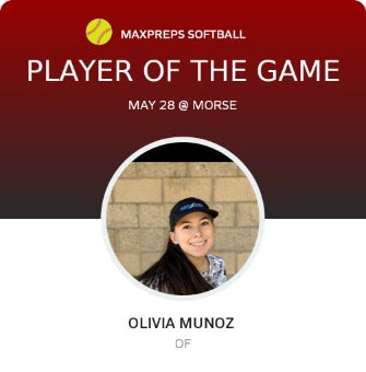 #8 Olivia Munoz Player of the Game badge