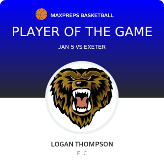 #31 Logan Thompson Player of the Game badge