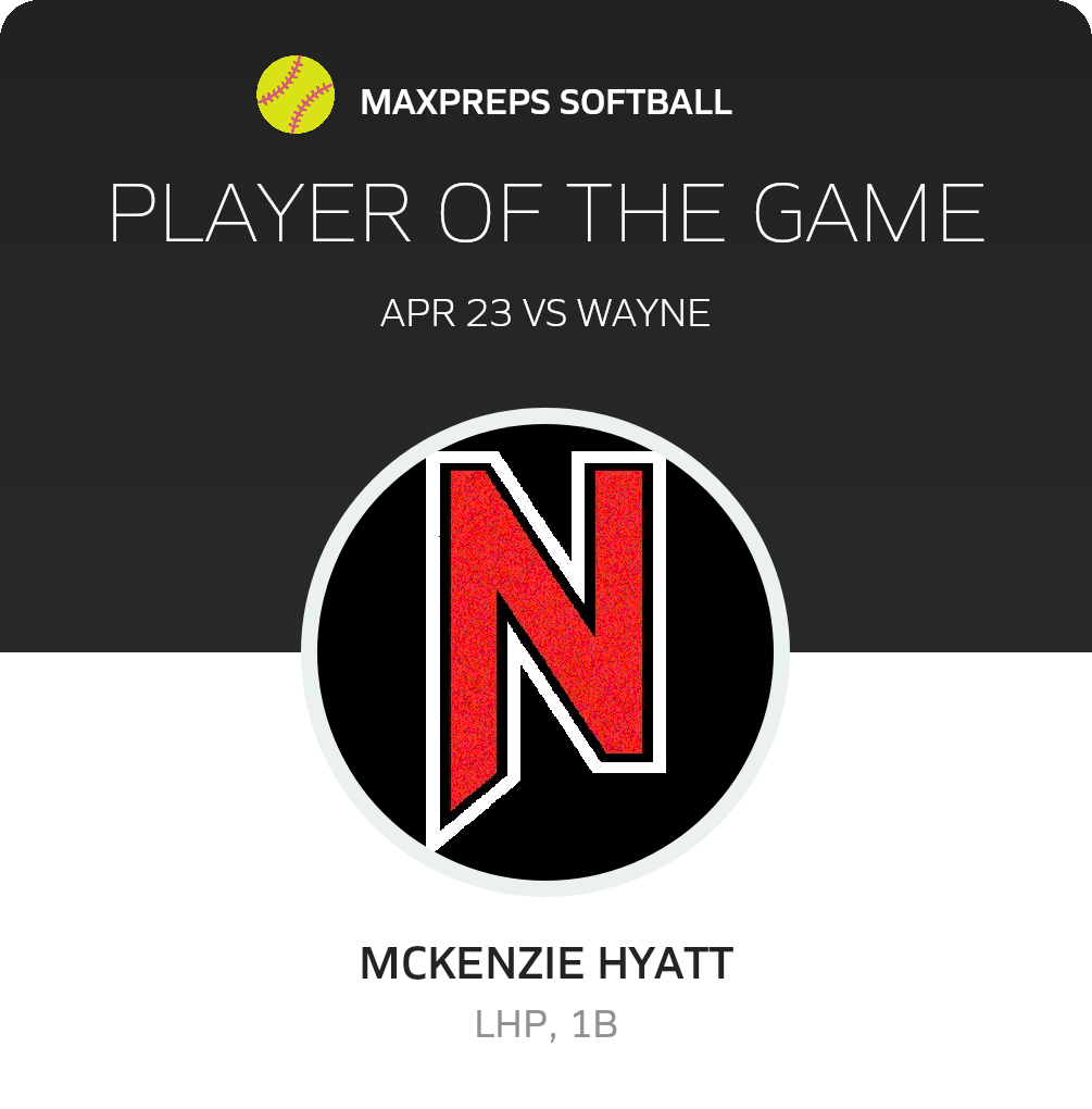 #33 McKenzie Hyatt Player of the Game badge