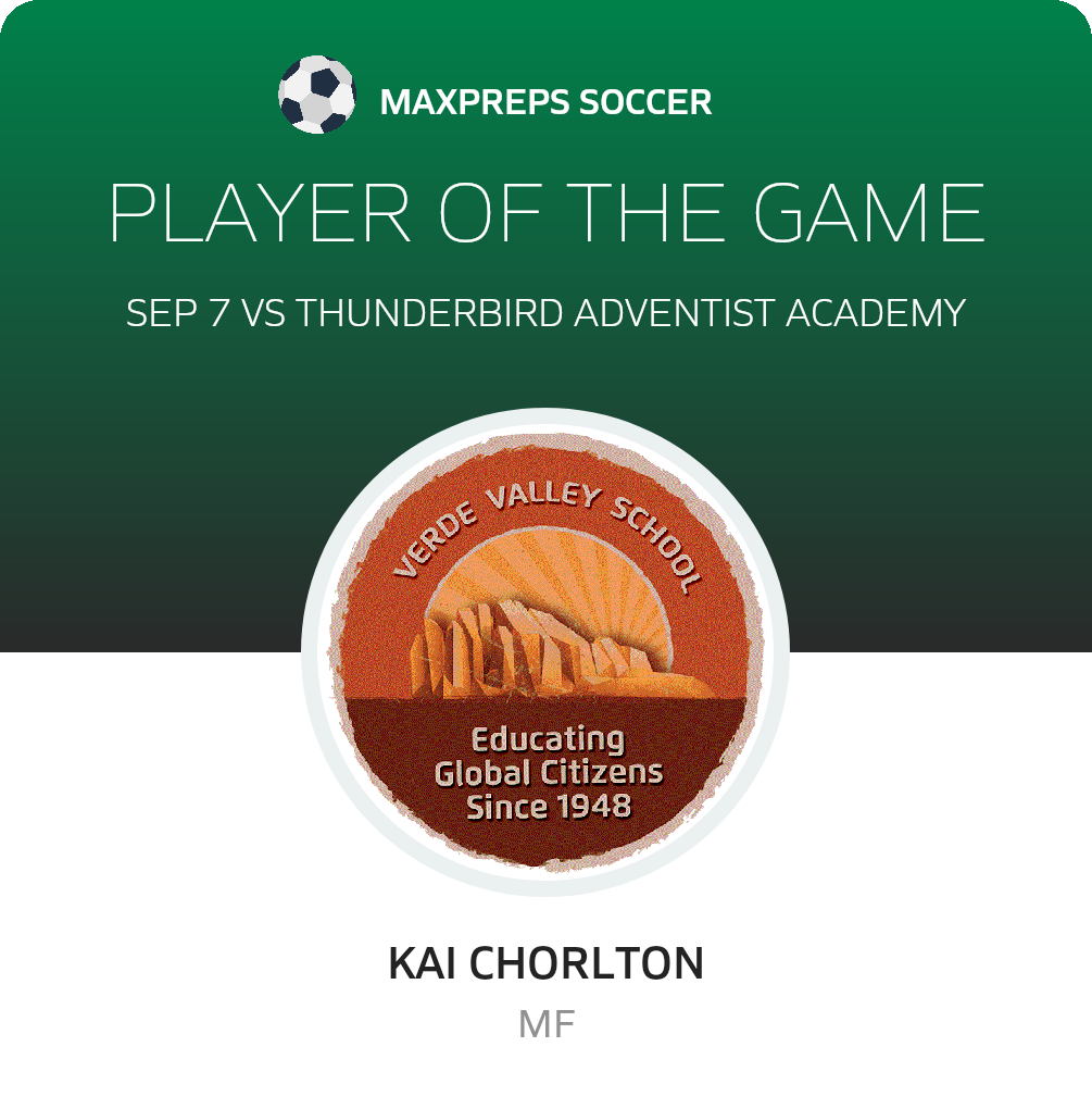 Kai Chorlton's Verde Valley High School Career Home, image size:1005x1020