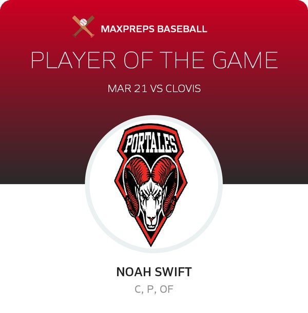 #11 Noah Swift Player of the Game badge